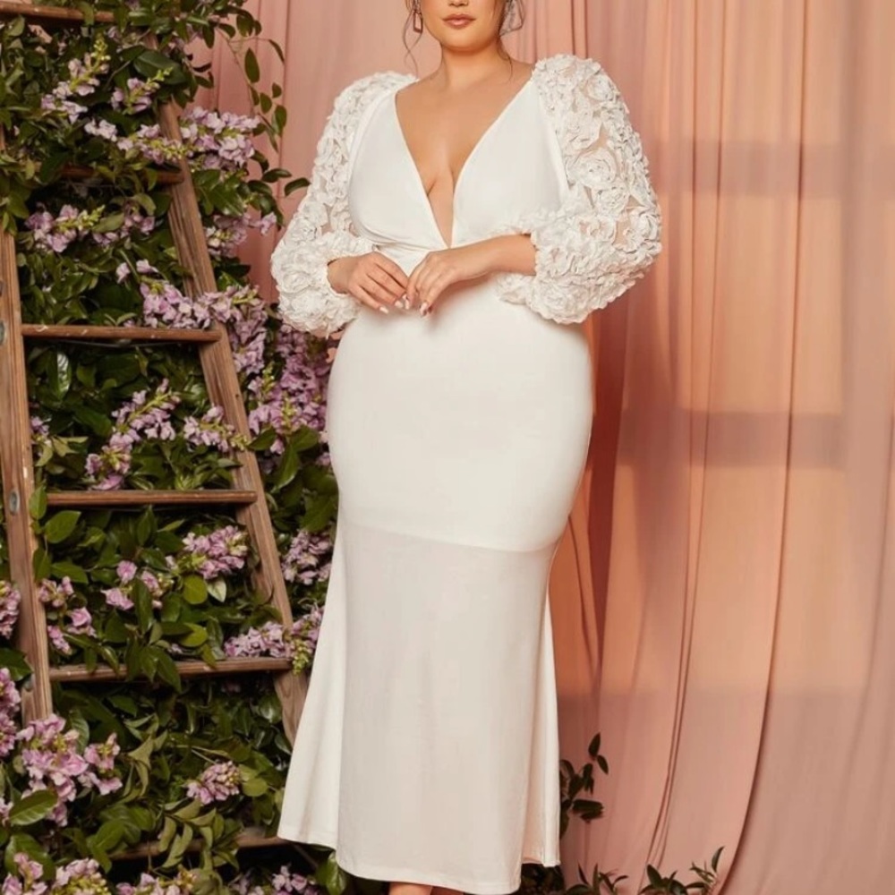 White bridal dress